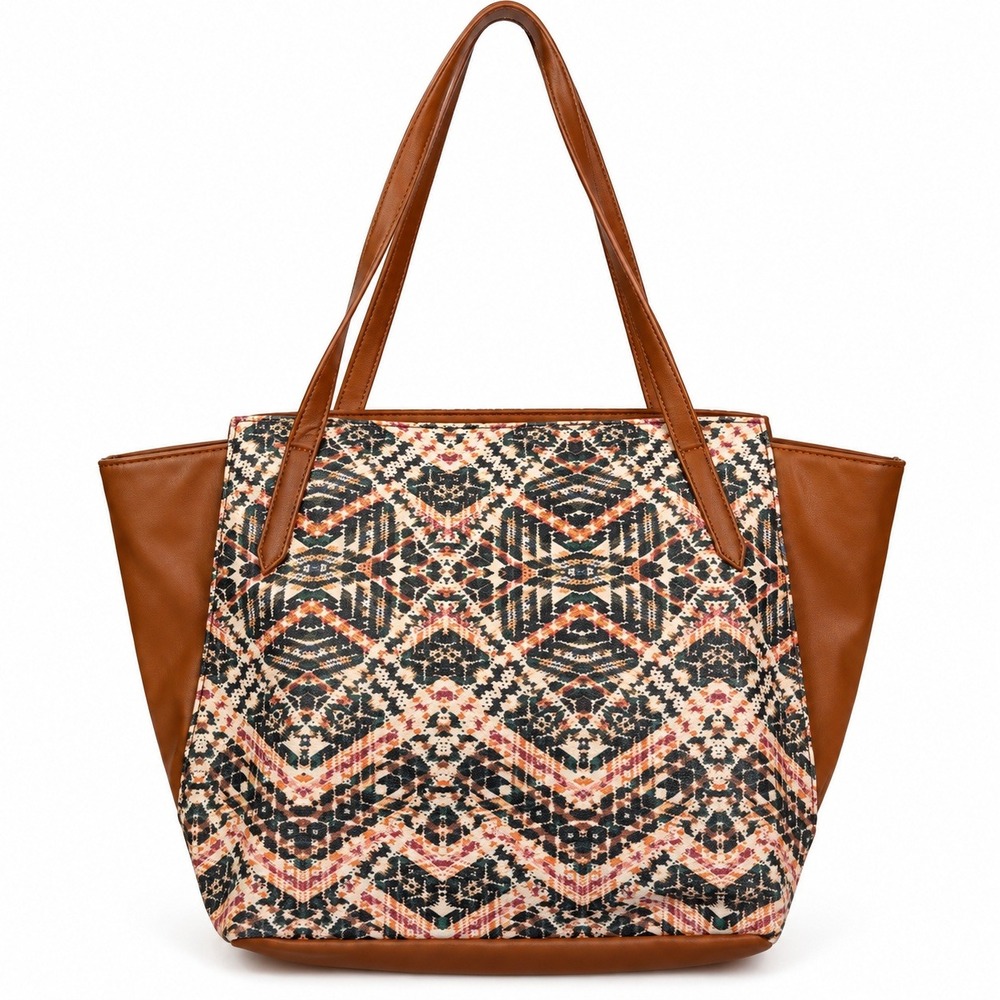 Danielle Nicole Disney Lion King Broadway Musical Tote Bag Brown Tribal Print
